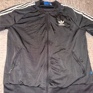 Adidas Black and Blue Track Jacket